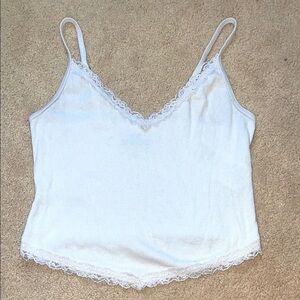 Elegant White Lace Hollister Tank Top